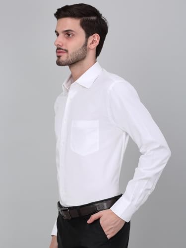 Image of Cantabil Cotton Self Design Shirt Collar Full Sleeve Regular Fit Formal Shirt for Men with Pocket | Cotton Formal Shirt for Men | Formal Wear Shirts for Men (P MSHF00435)