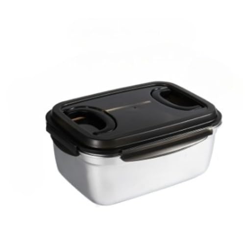 弁当箱 ステンレス 保管 密閉 弁当箱 臭いが漏れない kxzlhaa 蓋付き 密閉 コンテナ 冷凍 冷蔵庫 冷凍 お弁当 大容量 漏れ防止 食品 食品 保存コンテナ 食洗器OK 唐辛子粉 白菜 大根 ネギ 野菜 肉 保存 キムチ保存容器 (7500ML-