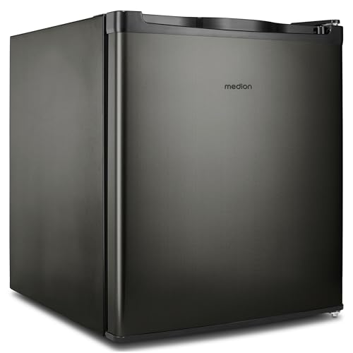 MEDION Mini Gefrierschrank (33 Liter Nutzinhalt, 51cm hoch, höhenverstellbare Füße, Griffmulde, manuelle Temperatureinstellung, Stern-Einstufung 4 Sterne, MD37675) grau