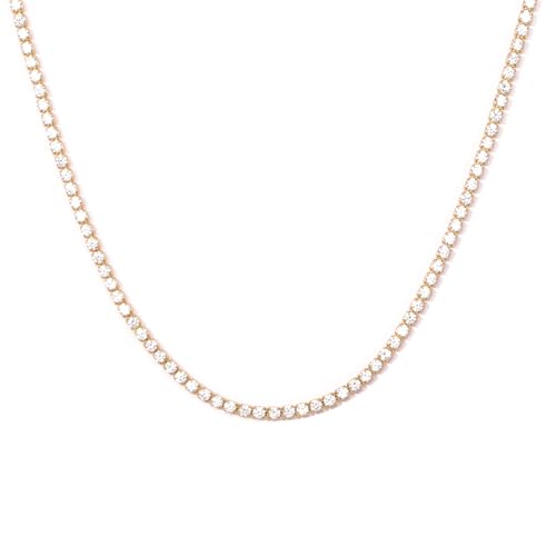 Tennis Necklaces for Women Dainty 14K Gold Plated Diamond Tennis Choker Necklace Sparkly Rhinestone Necklace Bling Cubic Zirconia Necklace Tennis Chain for Women Men