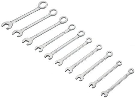 Blue Spot Tools 2 x Micro Combination Spanner, Silver, Set of 10 Pieces
