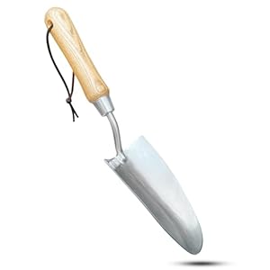 GARDEN GURU Eco Super Strong Garden Trowel with Ergonomic Wood Handle – 100% Recycled Stainless Steel – Rust Resistant – FSC Certified Wood – Perfect Tool for Gardening Weeding Transplanting & Digging