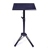 SUMAG Metal Black Tripod Magic Table Magic Tricks Magician's Table Stage Close Up Street Accessories Height Adjustable Easy to Carry