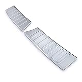 teileplus24 AL183 Ladekantenschutz Aluminium kompatibel mit Opel Mokka B 2021-, Farbe:Silber