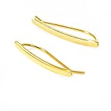 Dainty Climber Earrings For Women, Minimalist Ear Cuff Crawler Sweep, Gold Plated Boho Chic Handcrafted Cartilage Piercing Jewelry Pair, Simple Teen Girl Cute Gifts Trendy Stylish Fashion Accessories