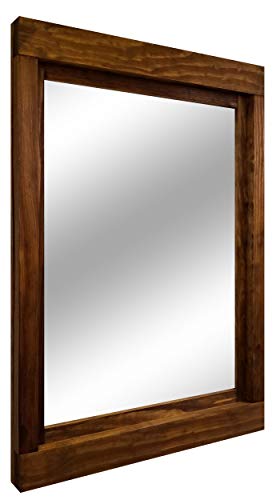 Farmhouse Framed Wall Mirror, 20 Stain Colors - Large Wall Mirror, Rustic Style Home Decor, Housewares, Woodwork, Wood Framed Mirror, Bathroom Mirror, Vanity Mirror - Provincial #TOP3