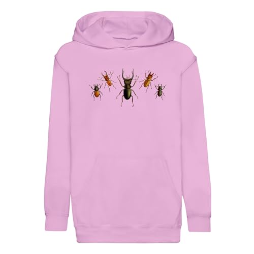 Sweat à capuche enfant scarabées insectes biologie illustration vêtement vintage