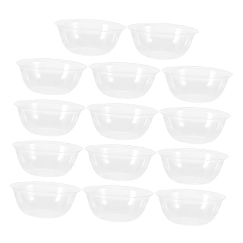 Lurrose 50個 プラスチック製のサービングボウル 透明なサラダボウル デザートボウル ト パフェボウル ディップボウル 使い捨てサービングボウル 骨ボウル プラスチック製のサラダサー