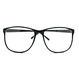MJ Boutique Black Large Nerdy Thin Plastic Frame Clear Lens Eye Glasses Frame