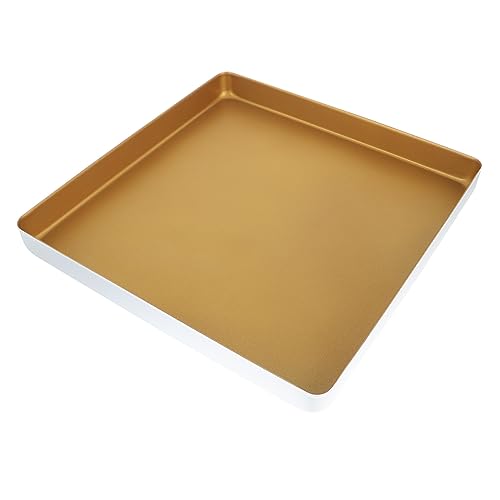 HOLIDYOYO Bakeware Telaio Da Forno Teglia Quadrata Tortiere Quadrate Per La Cottura Baking Vassoi Piccola Teglia Pirofila Quadrata Teglia Per Pizza Teglia Da Cucina Lega Di Alluminio D'oro