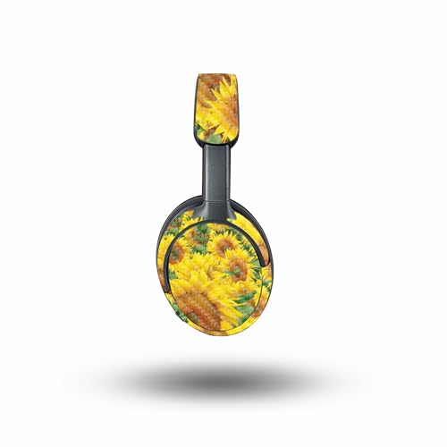 Image of MightySkins Carbon Fiber Skin Compatible with Bose QuietComfort Ultra - Sunflower Field | Protective, Durable Textured Carbon Fiber Finish | Easy to Apply