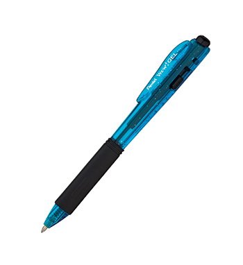 Colour Retractable Gel Rollerball, 0.7mm tip, Blue ink, 1 Pack of 12 pens, K437CR-C