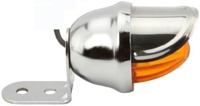 Lowrider Mini Bee Light Chrome/Amber. Bike Light, Bicycle Light, Beach Cruiser, Chopper, Limo, Stretch Bike, BMX, Track, Fixie