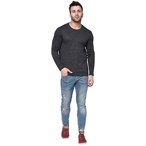Image of Men's Full Sleeve Casual Round Neck Multi Colored T-Shirts