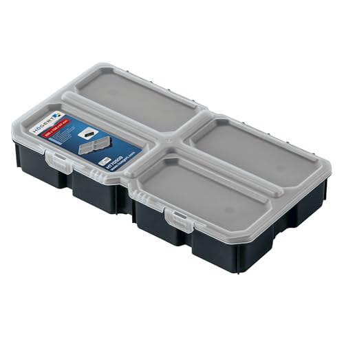 Högert Technik - Werkzeug-Organizer HTM BOX, Milchiger Deckel aus Robustem Kunststoff, Extra Platz für Werkzeuge und Gegenstände, Praktisch und...