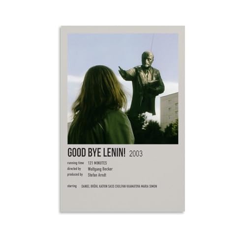 YRWOERHWER Póster de Lenin con texto en inglés 'Good Bye', arte moderno y estético, decoración artística para sala de estar, dormitorio, 20 x 30 cm, estilo sin marco