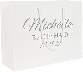 Personalised Gift Bag Bridesmaid Wedding Party Black Or White Box