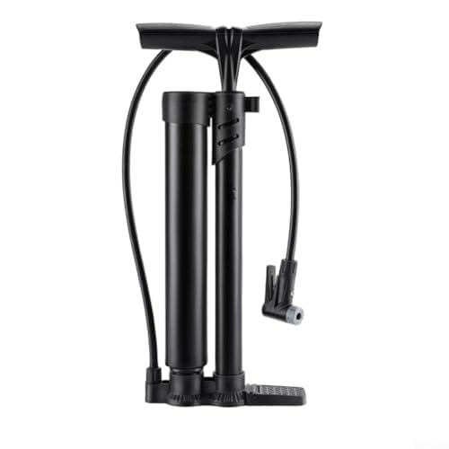 Bomba de inflado de alta presión de doble tubo para bicicleta con tanque de almacenamiento de aire extra grande y medidor de presión de alta definición para un inflado rápido y eficiente