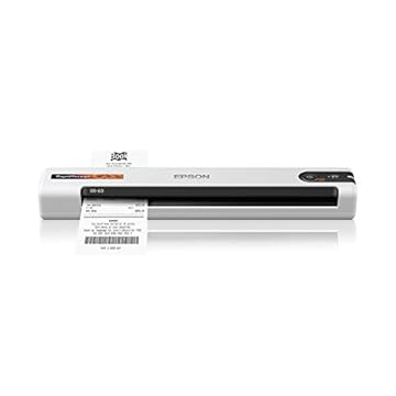 Epson Scanner móvel de recibos e documentos coloridos RapidReceipt RR-60 com gerenciamento de recibos e software PDF para PC e Mac