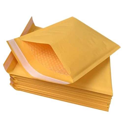 Bolsas De Plástico De Burbujas 10 bolsas de burbujas papel kraft acolchadas, sobres envío autosellados, almacenamiento for mensajería(15x20cm)