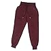 Ymiko Jogger Pants Comfortable Loose Running Fitness Sweatpants WineRed (XXL)