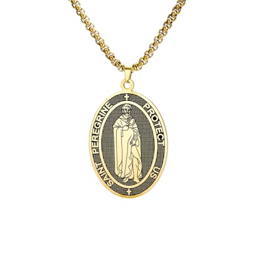 Collier Saint Pèlerin pendentif de prière amulette double face pour protection