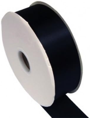 38mm Satin Ribbon Black Double Faced (38mm x 3 Metres) by iWorldApparel
