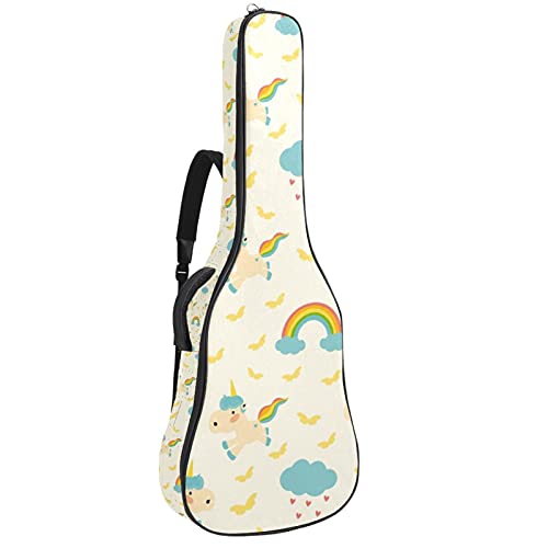 Housse guitare basse acoustique imperméable licorne jaune