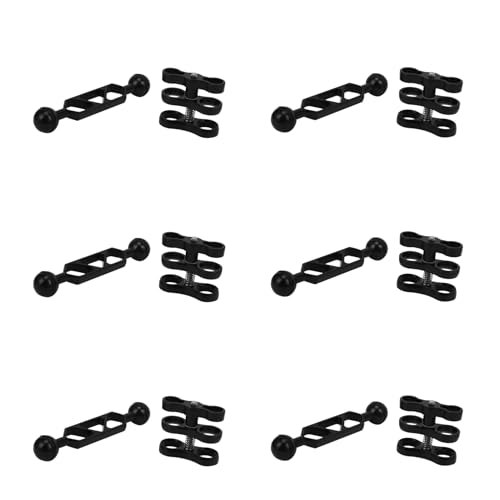 Bras de rotule double balle orientable et pince à papillon pour torche de plongée sous-marine
