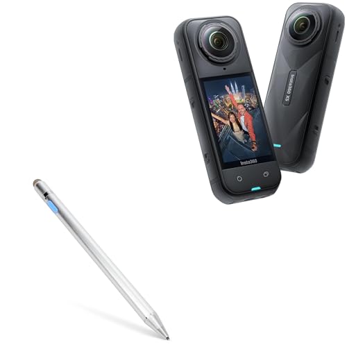 BoxWave Stylus Pen Compatible with Insta360 X5 - AccuPoint Active Stylus, Electronic Stylus with Ultra Fine Tip - Metallic Silver