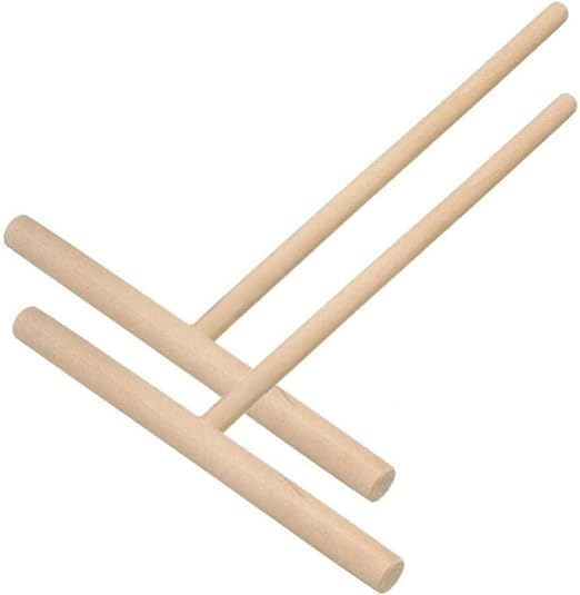 2 Pcs Wooden Crepe Maker Pancake Batter Spreader Stick Kitchen Cooking Utensils Tools for Restaurant Canteen Specially Supplies Practical Treatment Specialty Appliances, Crepe Makers