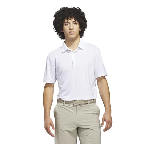 adidas Men's ULTIMATE365 MESH Print Climacool Polo, Crystal Sky S26, Large