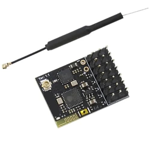 Receptor de radio control ELRS 3.2 de 7 canales con protocolo CRSF 3