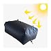 Almacenamiento de agua, cubo de agua flexible plegable, recipiente de alta capacidad, resistente a los rayos UV, para lavado de autos en jardinería (negro, 500L / 1x1x0.5M) (Negro 180L / 1x0.6x0.3M)