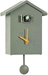 Cuckoo Horloge Pendulum Cuckoo Son Horloge Murale Quartz Non Ticking Calme Horloge Mural Style Minimal Cocu Voix d'oiseaux appeler Chimes Chaque heure avec Bird House pour l'art mural Maison Salon Cuisine