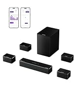ULTIMEA 7.1 Dolby Atmos Soundbar, 460W TV Speakers with 4 Wired Surround Speakers, 6.5" Wireless Subwoofer, App Control, Dual HDMI (in & eARC)/Optical/AUX/USB, Bluetooth Home Theater, Poseidon D80