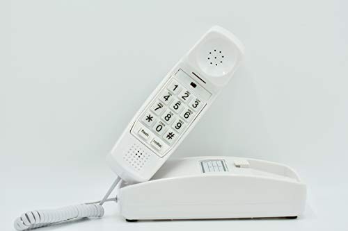 Trimline, Analog Style Corded Telephone, White #TOP4