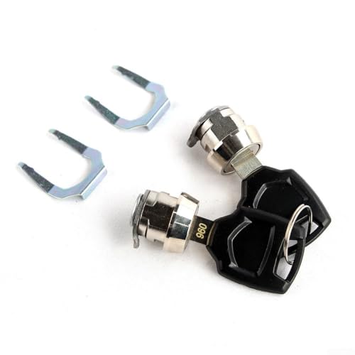 ZYWUOY - Lot de 2 verrous pour boîtier de moto, sac de moto, boîte en métal, accessoires de serrure à 2 clés