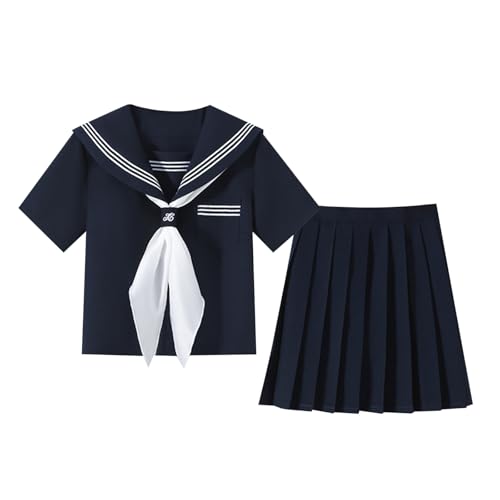 セーラー服 半袖 長袖 リボン 大きいサイズ staggw 制服 コスプレ jk 女子高生 スカート シャツ セット プリーツスカート 学生服 無地 可愛い 学園祭 文化祭 コスチューム レディース 卒業式 パーティー 韓国 仮装 衣装 學院風(#01-ネ