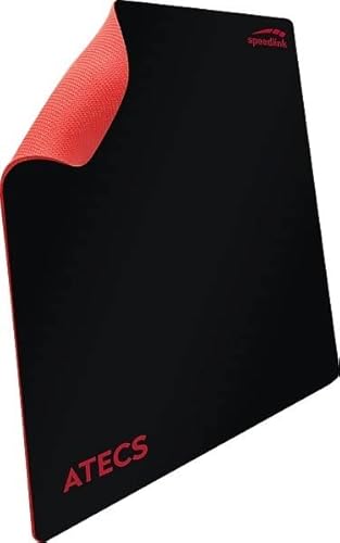 ATECS Soft Gaming Mousepad - Size M - Tappetino per Mouse da Gioco (38x30x0.3cm), Adatto per tutti i mouse con sensore ottico o laser) nero - Mousepad - Immagine 10