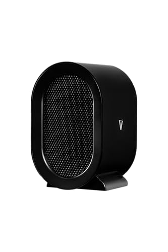 VORTEX AIR Radiance Electric Low Energy Space Heater in Black Graphite - Silent Mini Heating Fan with Carry Handle - Adjustable Portable Room Warming Device