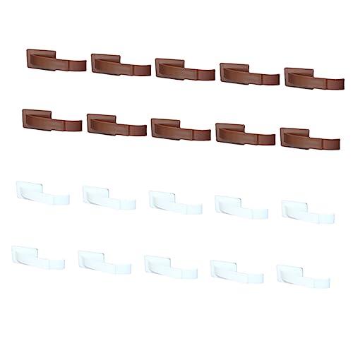 GARVALON 20個 セキュリティロック ベビー食器棚の ロック ベビー引き出し 子供用 ラッチ シンプルなベビーロックガード 子供用ドアロック 冷凍冷蔵庫ロック プラスチック Coffee