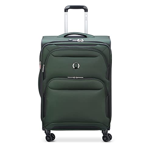 DELSEY-PARIS-Sky-Max-20-Softside-Expandable-Luggage-with-Spinner-Wheels-Green-Checked-Medium-24-Inch DELSEY PARIS Sky Max 2.0 Softside Expandable Luggage with Spinner Wheels, Green, Checked-Medium, 24 Inch - Image 1