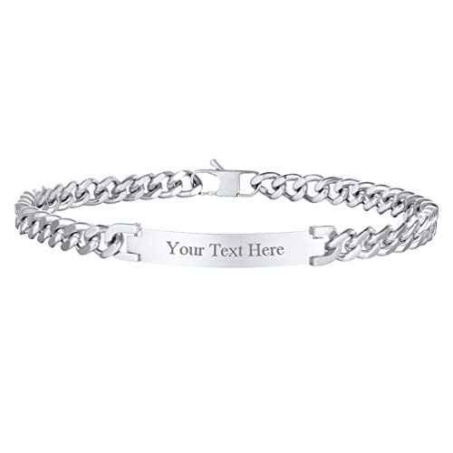 Prosteel Curb Cuban Link Chain Choker Stainless Steel Largesize Chunky Id Necklace Personalized Custom Name Women Jewelry Gift #TOP30