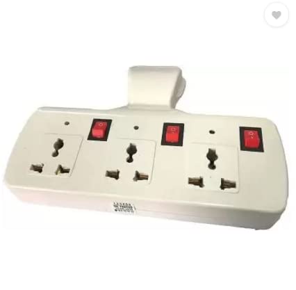 RASHRI ; One For All 3+3 Multiplug with Switch Indicator 6 A Multi Plug Fuse Extension Board Switch with Individual Switches, LED Indicators and Spike Guard Three Pin Plug (Multicolor)-image-17