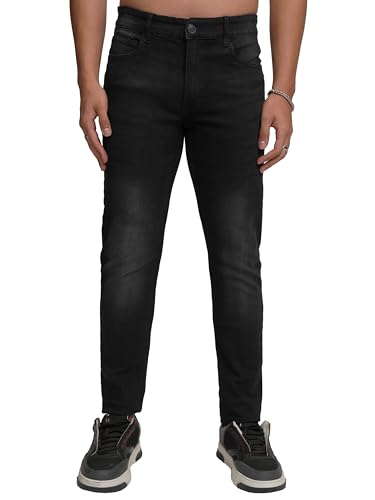 Image of Highlander Mens Tapered Fit Denim Jeans for Man| Regular Length|Mid-Rise|Stretchable Fabric for Comfort fit| Jeans for Man | Men Jeans