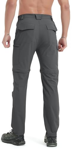 Image of Men's Hiking Pants Convertible Zip Off Lightweight Waterproof Quick Dry Outdoor Fishing Travel Safari Camping