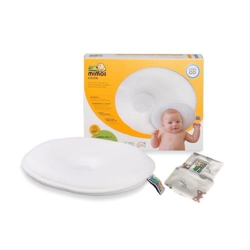 MIMOS® Cuscino per neonati | Aiuta a prevenire e curare la plagiocefalia | Prodotto traspirante e soffice | Include una copertura rimovibile in poliestere al...
