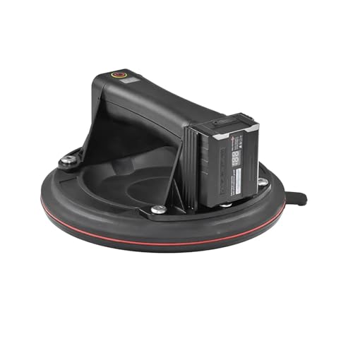Glass suction cup, 8 Inch Electric Vacuum Suction Cup 200kg Bearing Suction Sucker Heavy Duty Vacuum Lifter For Granite Tile s Manual Lifting for Tiles,Windshield,Window(No battery,2battery(plastic bo