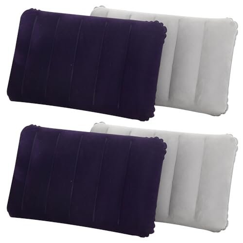 Lot de 4 coussins gonflables pour camping, voyage, plage, extérieur, voyage, randonnée, bureau